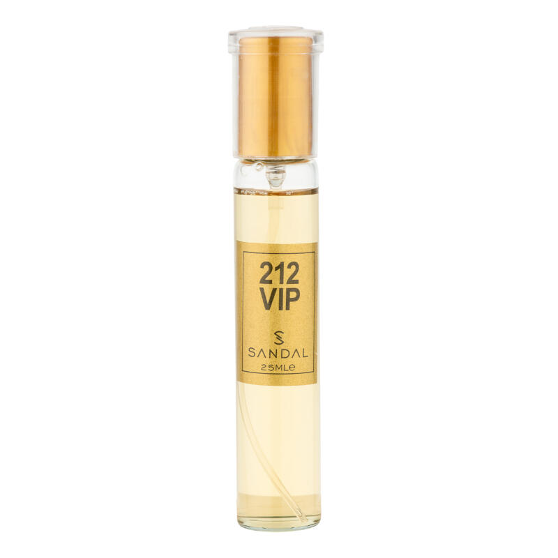 عطر جیبی زنانه صندل مدل 212 VIP WOMEN با رایحه شیرین و گرم حجم 25 میلی‌لیتر