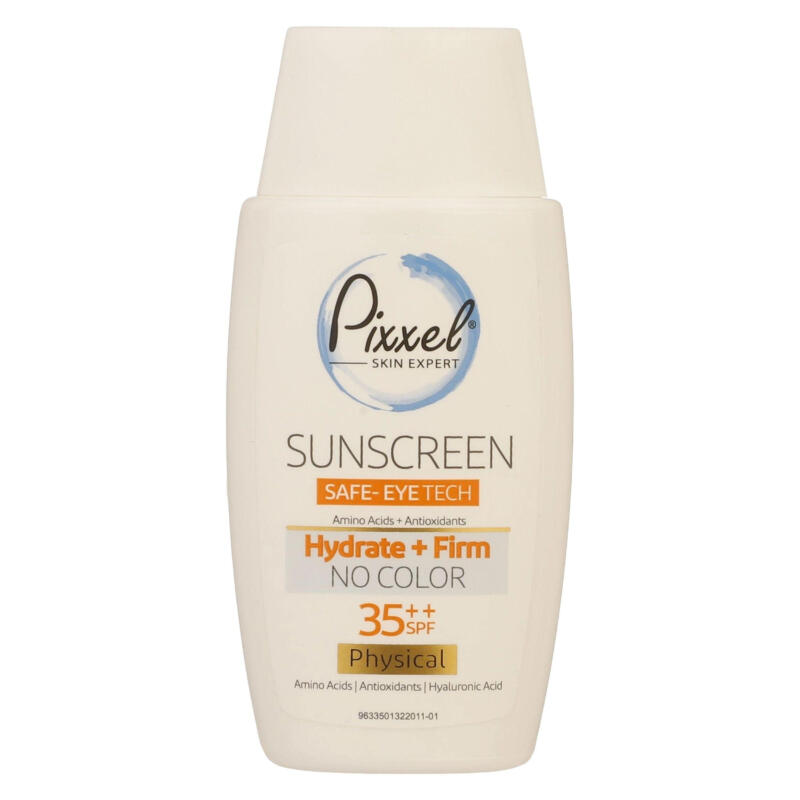 کرم ضد آفتاب بدون رنگ پیکسل SPF35 ‌مدل Physical مناسب انواع پوست‌ حجم 50 میلی‌لیتر