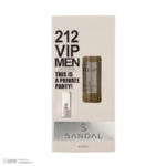 عطر جیبی مردانه صندل مدل 212vip با رایحه تند و خنک حجم 25 میلیلیتر