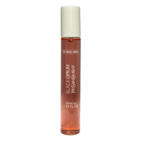 عطر جیبی زنانه سوئیس آرمه مدل BLACK OPIUM با رایحه گرم حجم 35 میلی‌لیتر