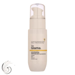 کرم ضد آفتاب بیرنگ دست و صورت گلاما SPF 50 مدل Broad Spectrum محافظ UVA ، UVB مناسب برای انواع پوست حجم 50 میلی لیتر
