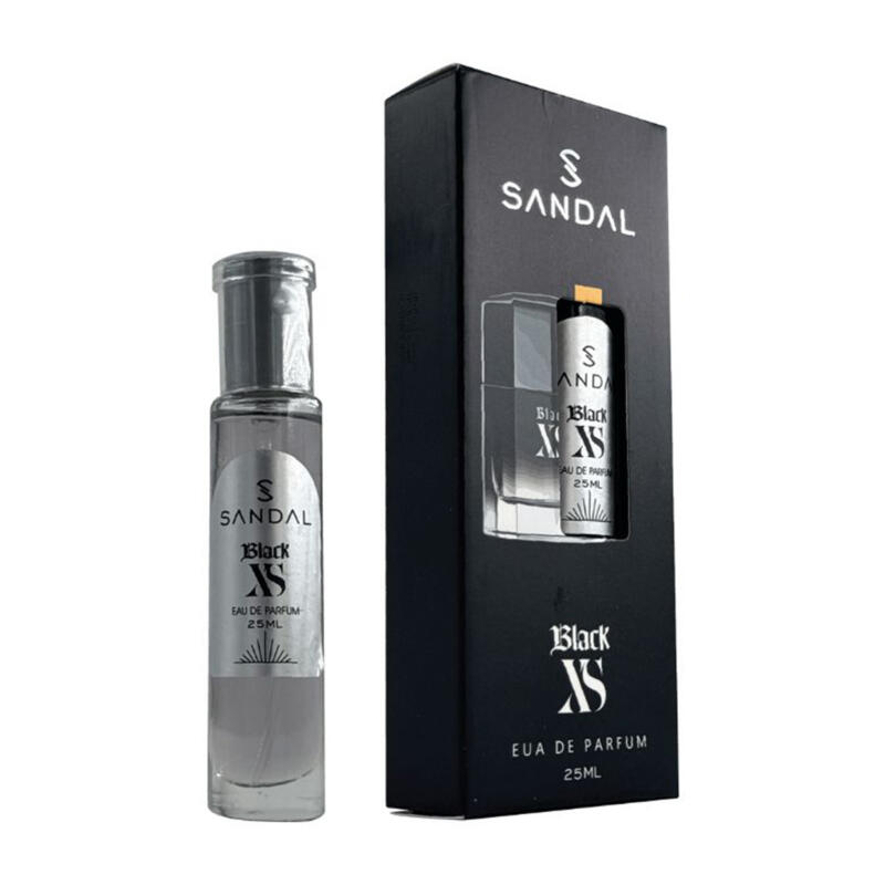 عطر جیبی مردانه صندل مدل Black XS با رایحه گرم حجم 25 میلی‌لیتر