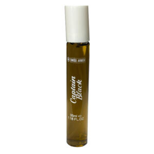عطر جیبی مردانه سوئیس آرمه مدل Captain Black با رایحه گرم و شیرین و تند حجم ۳۵ میلی‌لیتر