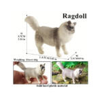 فیگور مدل گربه رگدال طرح Ragdoll کد CA954-9 ارتفاع 5.7 سانتی‌متر