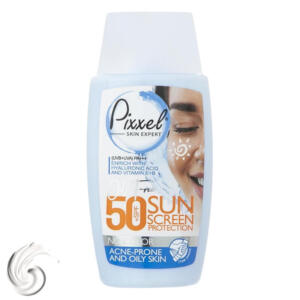 کرم ضدآفتاب بیرنگ پیکسل SPF50 مدل Oily Acne-Prone Skin، مناسب پوستهای چرب، حجم 50 میلیلیتر