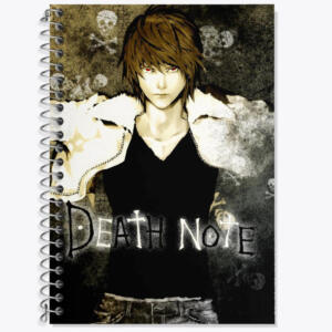 دفتر زبان 50 برگ خندالو مدل دو خط طرح یاگامی لایت انیمه دفترچه مرگ Death Note کد 11308