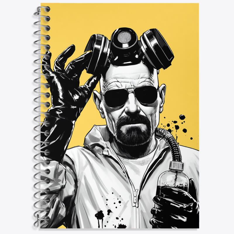 دفتر زبان 50 برگ خندالو مدل دو خط طرح بریکینگ بد (Breaking Bad) کد N4972