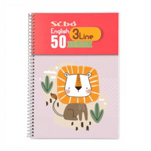 دفتر زبان 50 برگ سیمی سیبو  مدل B9 سه خط