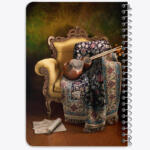 دفتر یادداشت 50 برگ خندالو طرح سه تار کد F692