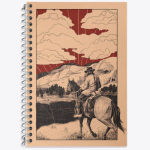 دفتر زبان 50 برگ خندالو مدل دو خط طرح رد دد (Red Dead) کد N3453