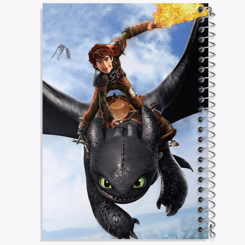 دفتر مشق 50 برگ خندالو مدل اژدها سواران DreamWorks Dragons کد 13755