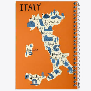 دفتر شطرنجی 50 برگ خندالو طرح ایتالیا (Italy) کد F14368