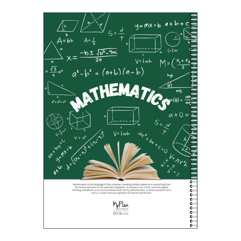دفتر مشق 100 برگ مای پلن طرح Mathematics مدل صفحات شماره دار کد F2502